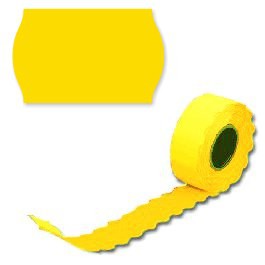 Этикетки 22х12 волнистый край желтые (PN) 800 изображение