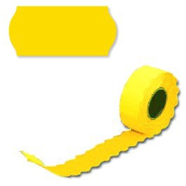 Этикетки 26х12 волнистый край желтые (Универсальные) 800 изображение